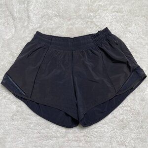 Lululemon #LW7ARLT Women's Black Hotty Hot Shorts II Size 6